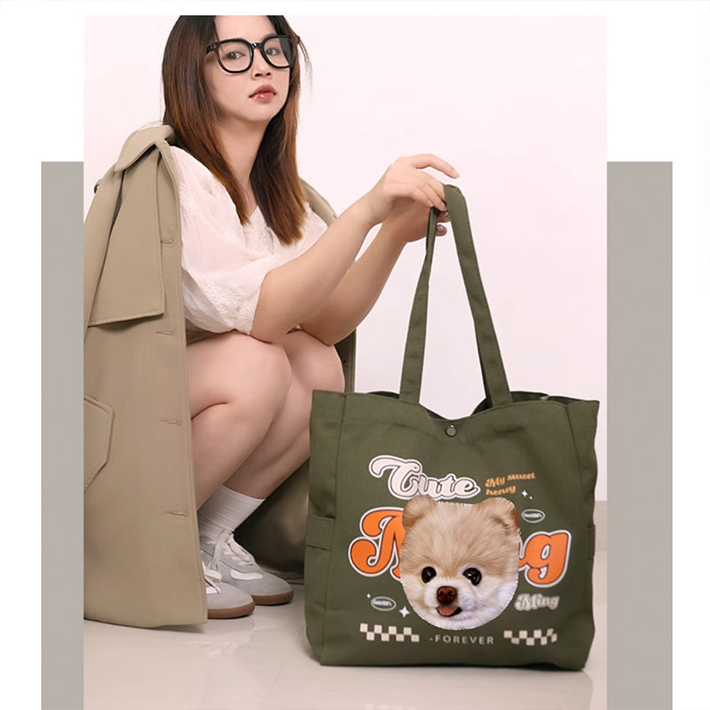【カスタマイズ】オリジナルデザインキャンバス大容量トートバッグ